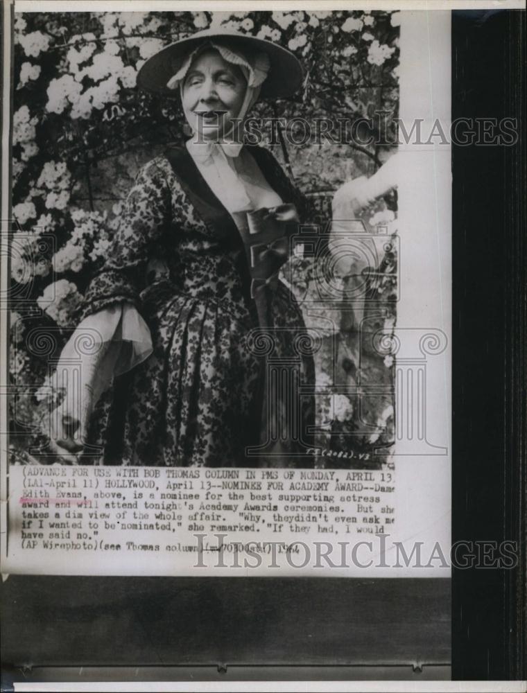 1964 Press Photo British Actress Dame Edith Evans, nominated in Academy Award - Historic Images