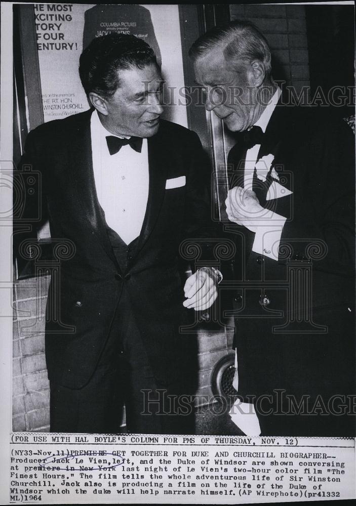 1964 Press Photo Jack Le Vien Producer and Duke of Windsor - RSL78779 - Historic Images