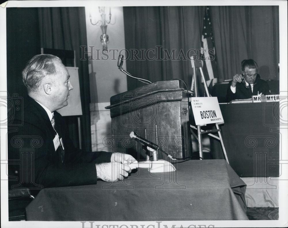 1962 Press Photo Mayor John F Collins &amp; Jury, Dr George H Gallup - RSL05639 - Historic Images