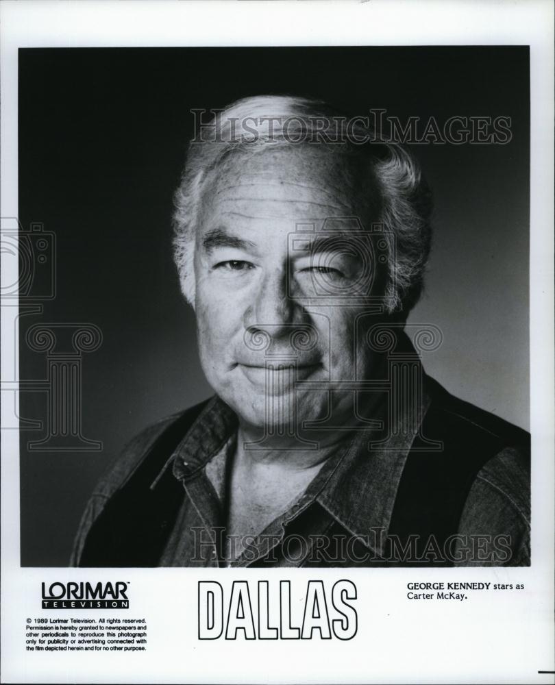 1991 Press Photo George Kennedy as Carter McKay in &quot;Dallas&quot; - RSL92869 - Historic Images