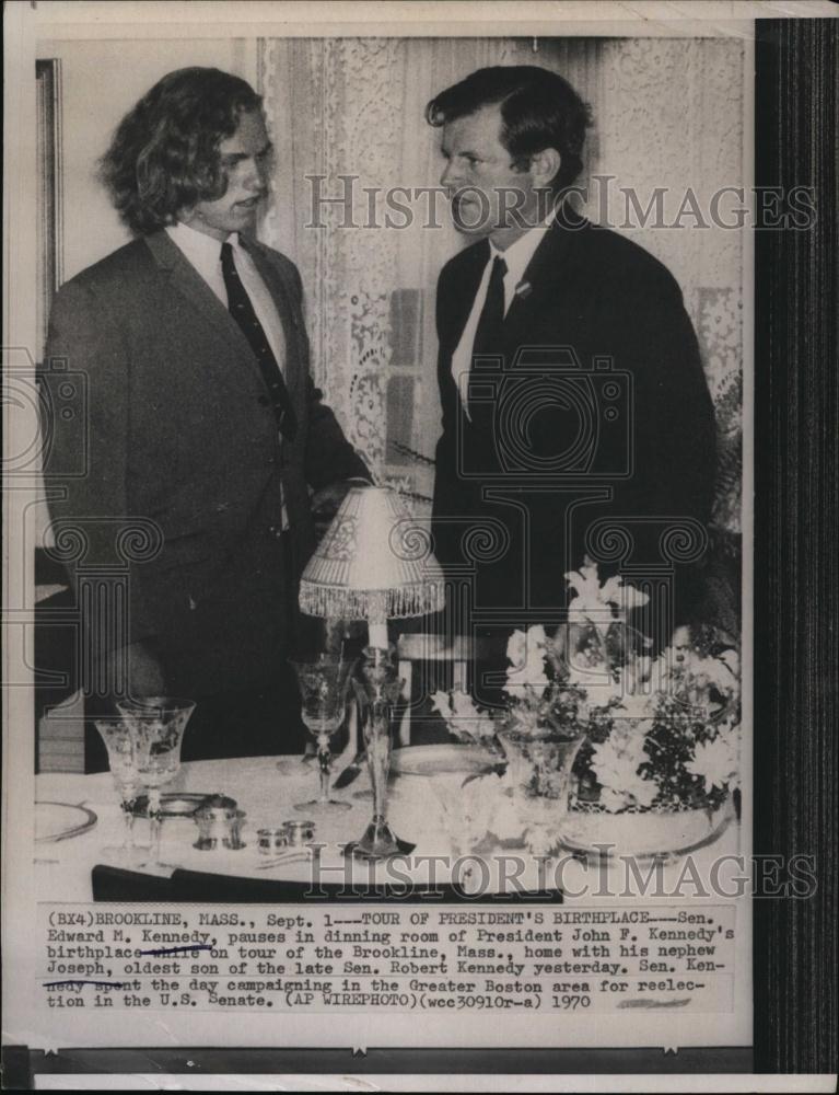 1970 Press Photo Senator Edward Kennedy with Oldest Nephew Joseph - RSL92779 - Historic Images