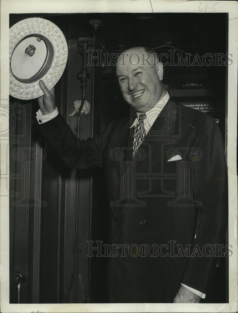 1940 Press Photo Postmaster General James A Farley During Democratic Speech - Historic Images