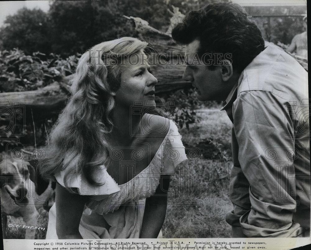 1958 Press Photo Steve Hill & Kim Stanley "The Goddess" - RSL90893 - Historic Images