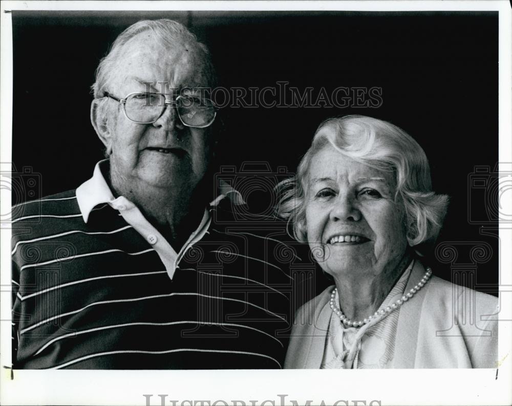 1989 Press Photo Art &amp; Dot Miller Presidents Of 1939 Sunday School Class - Historic Images