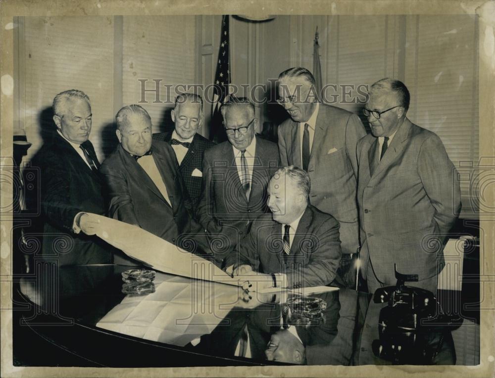 1962 Press Photo John Burke, Ephraim Brest, Patrick Sullivan, Carl Gilbert - Historic Images