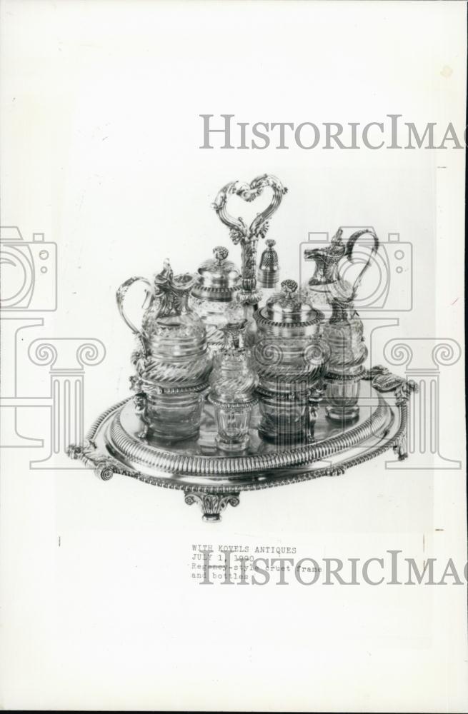 1990 Press Photo Ornate RegencyStyle Paul Storr Silversmith Museum antique - Historic Images