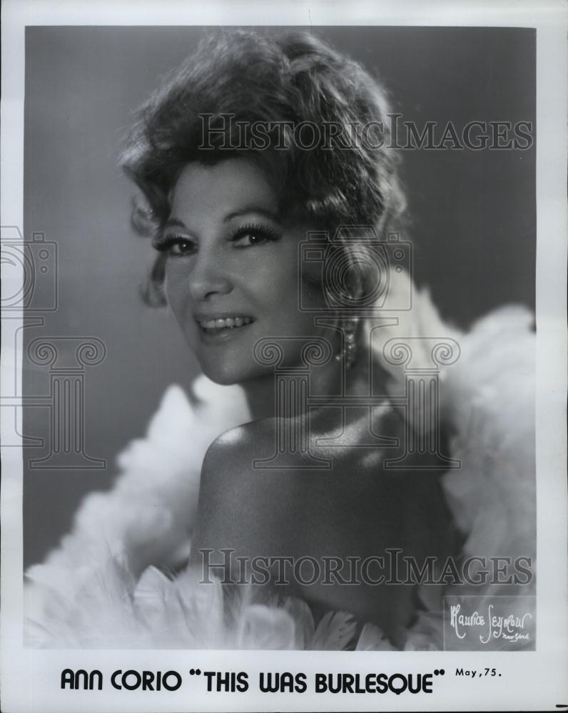 1977 Press Photo Ann Corio Actress This Was Burlesque - RSL46611 - Historic Images