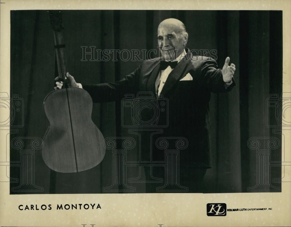 1984 Press Photo Carlos Montoya, Flamenco Guitarist - RSL70153 - Historic Images