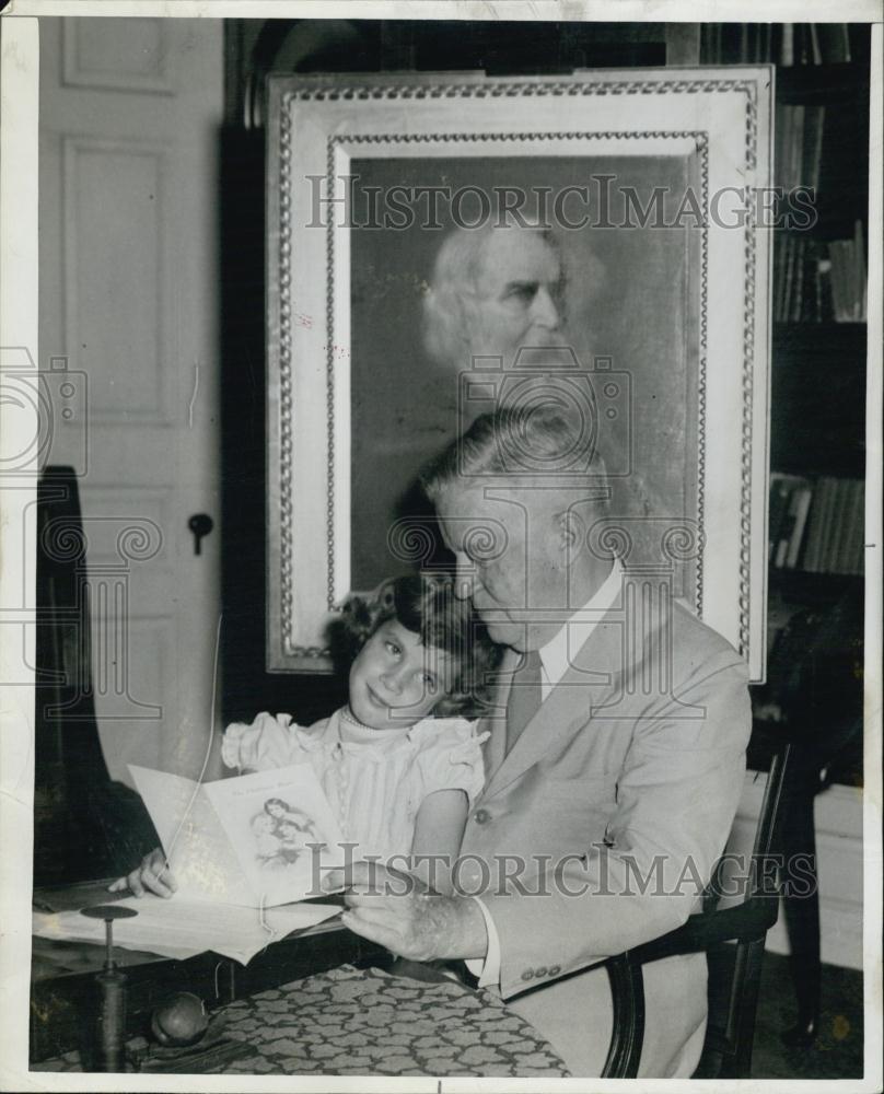 1949 Press Photo Henry Wadsworth Longfellow Dana and Penny Brooks - RSL02707 - Historic Images