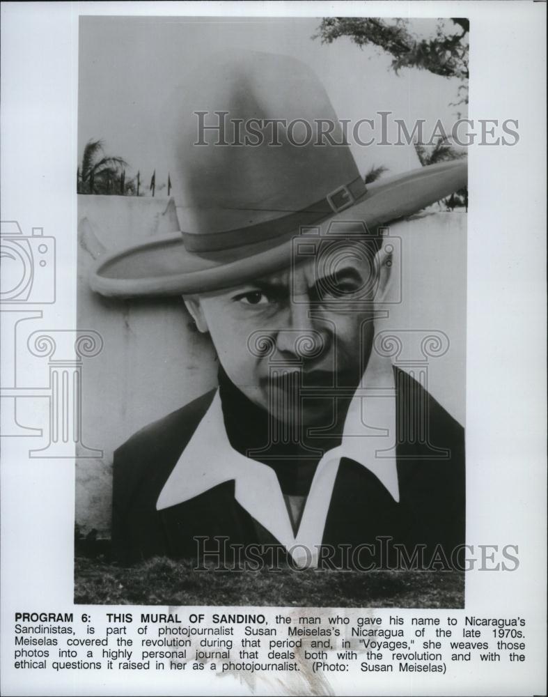 Press Photo &quot;Mural of Sandino&quot; by Susan Meiselas - RSL79391 - Historic Images