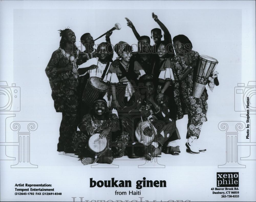 Press Photo Musicians band entertainers Boukan Ginen from Haiti - RSL85717 - Historic Images