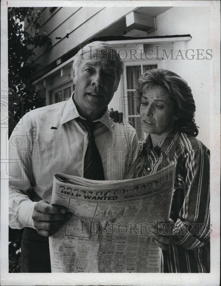 1973 Press Photo George Kennedy and Vera Miles in &quot;A Great American Tragedy&quot; - Historic Images