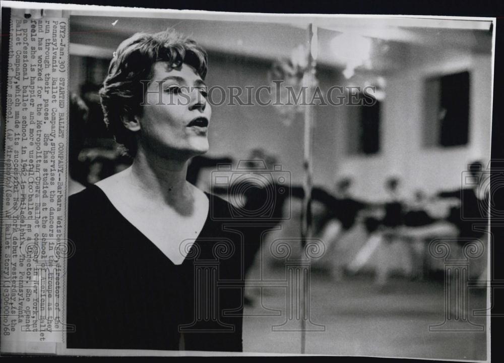 1968 Press Photo Barbara Weisberger, Penn Ballet Company - RSL00833 - Historic Images