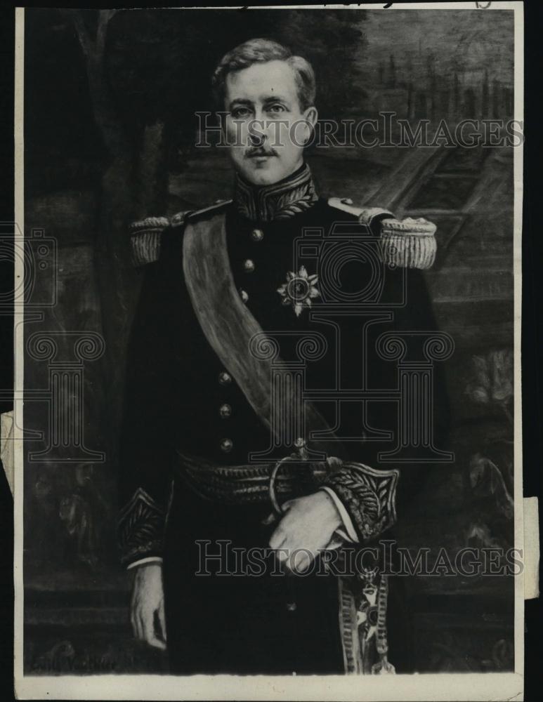 1929 Press Photo Belgian King Albert Portrait By Emile Vauthier - RSL41447 - Historic Images