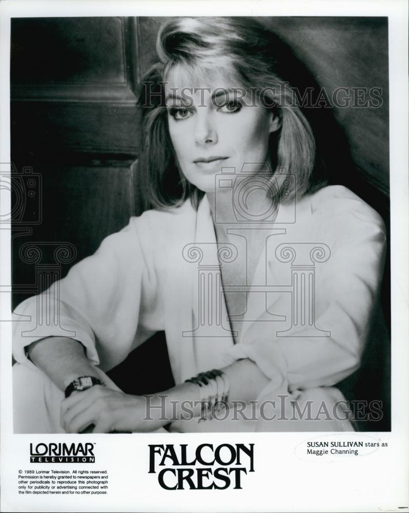 1989 Press Photo Actress Susan Sullivan As Maggie Channing In &quot;Falcon Crest&quot; - Historic Images