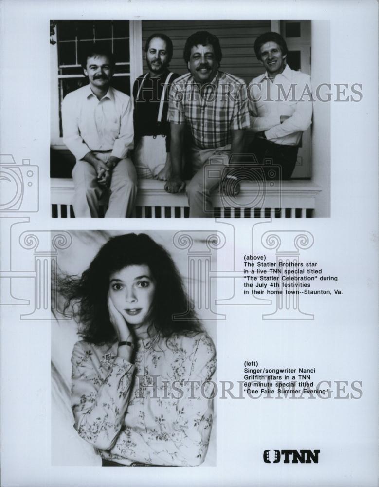 Press Photo Statler Brothers &amp; Nanci Griffith - RSL80501 - Historic Images