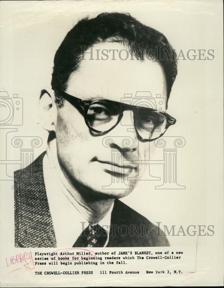 Press Photo Playwright Arthur Miller, author of Jane's Blanket - RSL60967 - Historic Images