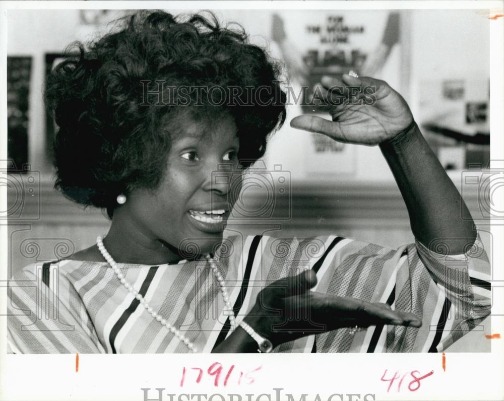 1985 Press Photo Mildred Miles, Ms Handywoman of Tampa-St Petersburg Home Show - Historic Images