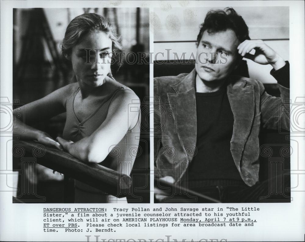 1985 Press Photo Tracy Pollan & John Savage "The Little Sister" - RSL87883 - Historic Images