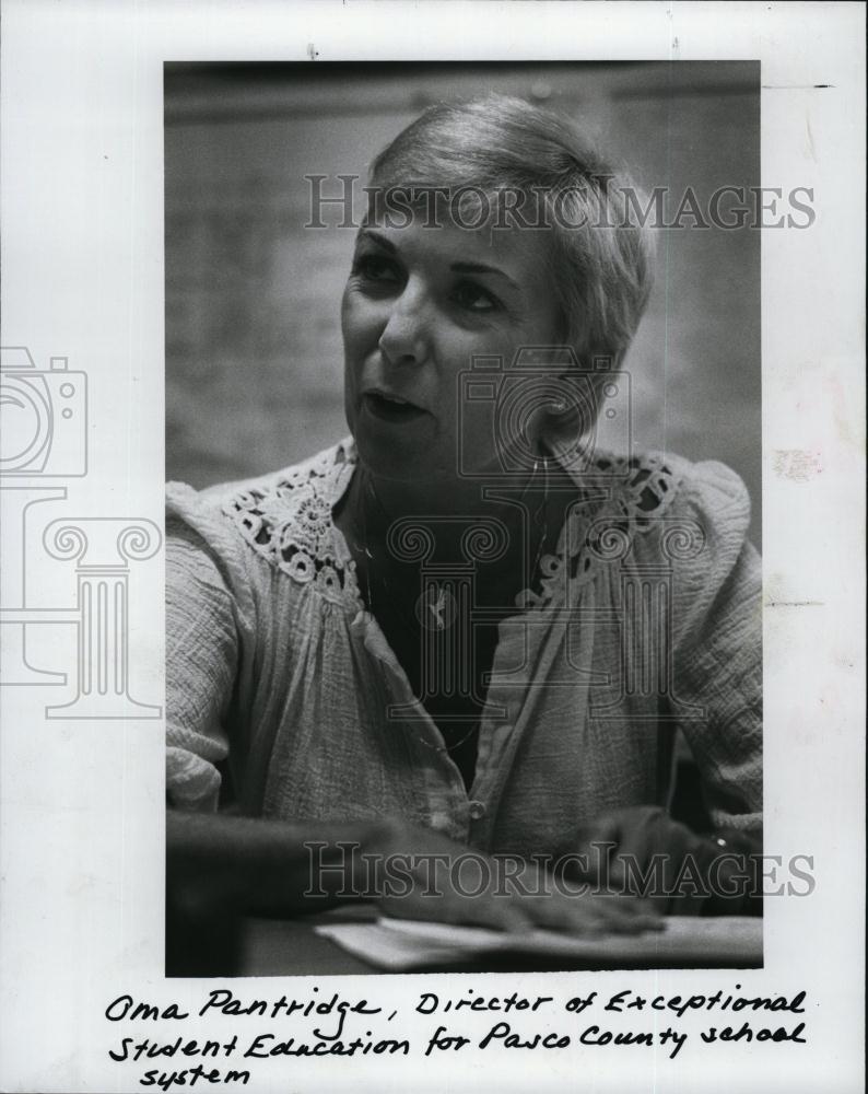 1961 Press Photo Oma Pantridge, Director of Exceptional Student Education - Historic Images