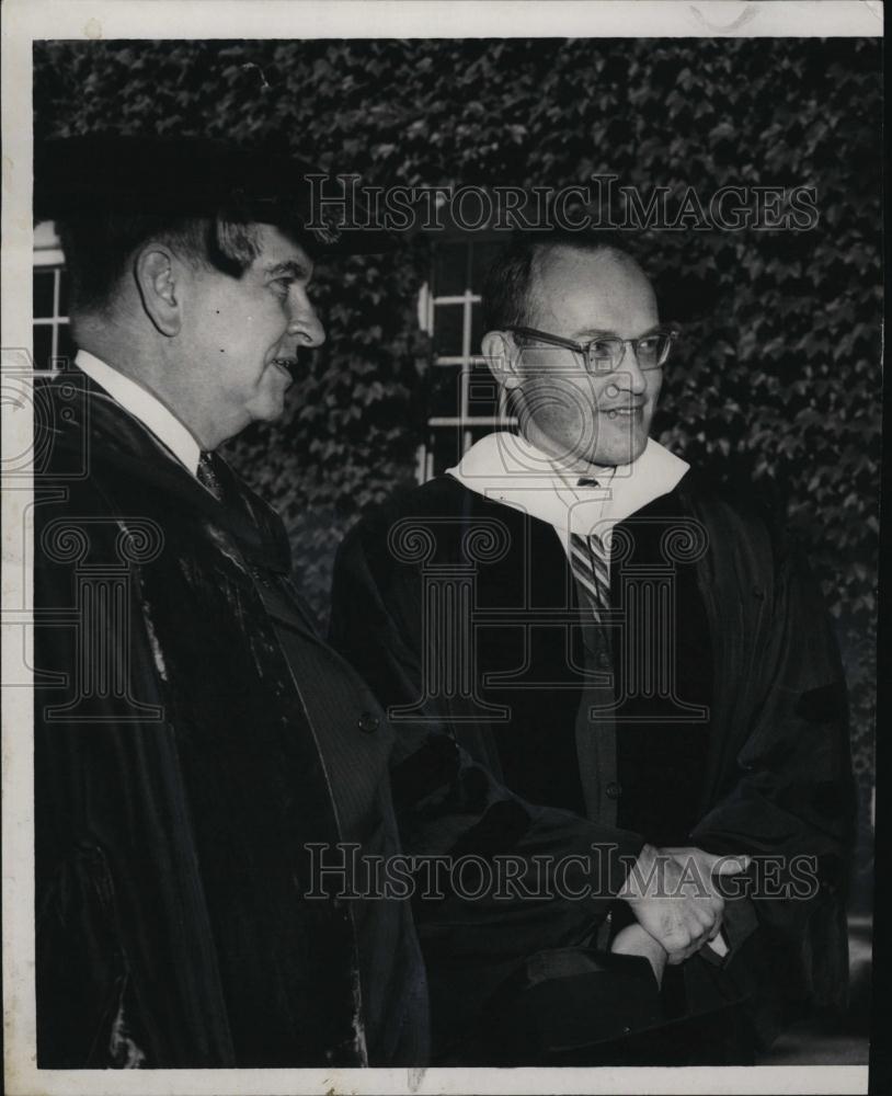 1961 Press Photo Dean Griswold &amp; McGeorge Bundy At Harvard - RSL42497 - Historic Images