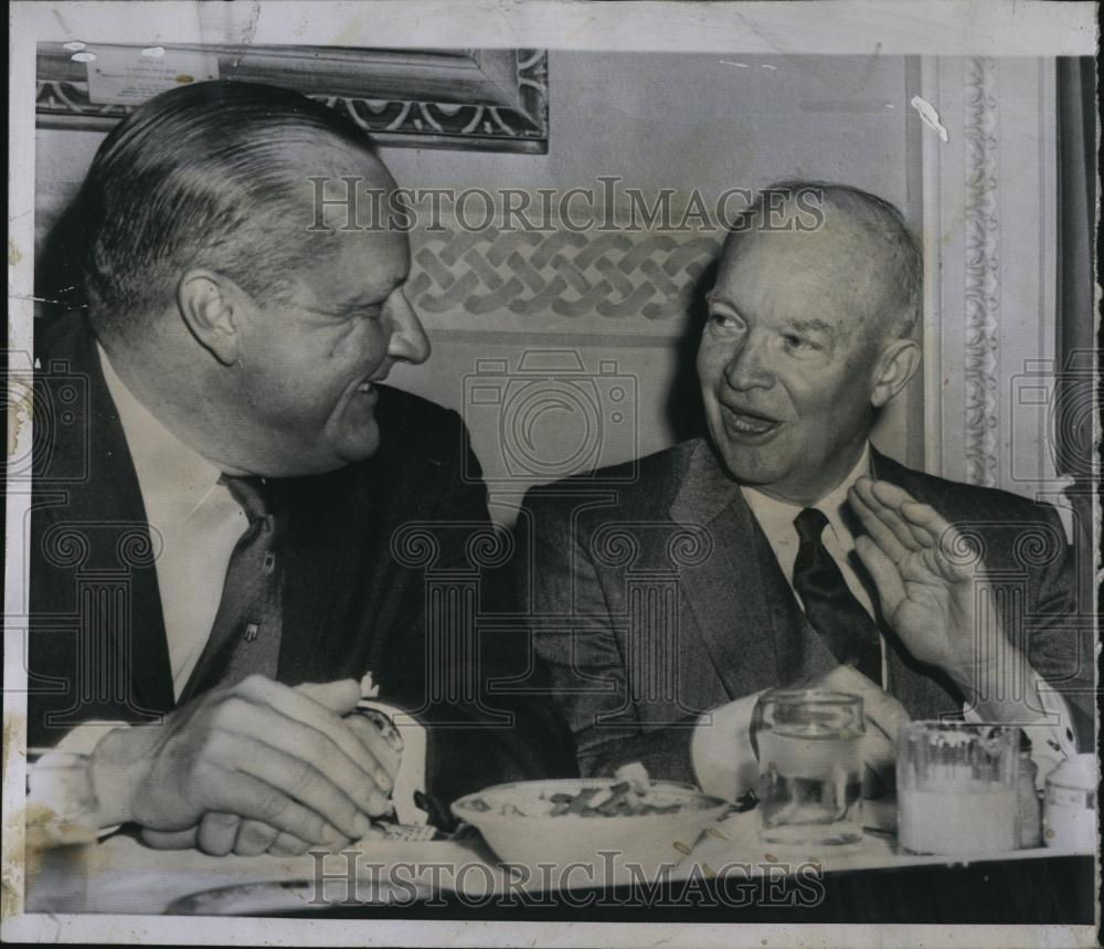 1957 Press Photo President Eisenhower &amp; Sen William Knowland - RSL85897 - Historic Images