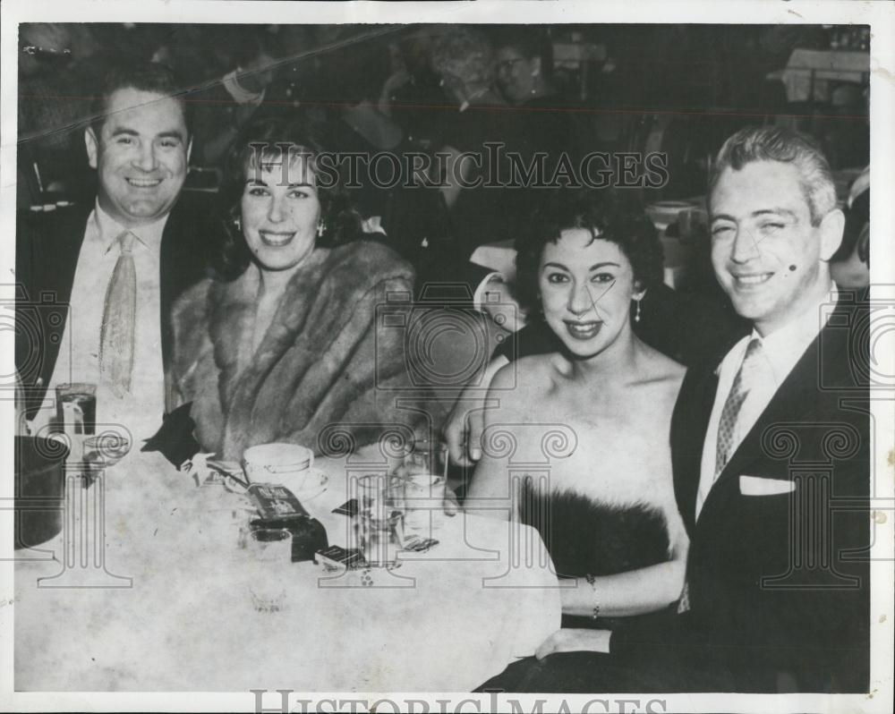 Press Photo William Creehan Jr, Kay Dawson, Mr & Ex- Mrs Kadra - RSL00701 - Historic Images