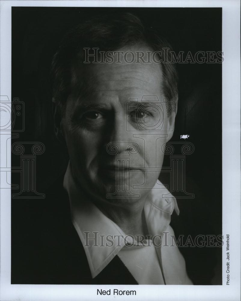 1991 Press Photo Ned Rorem American Composer Diarist Pulitzer Prize Winner - Historic Images