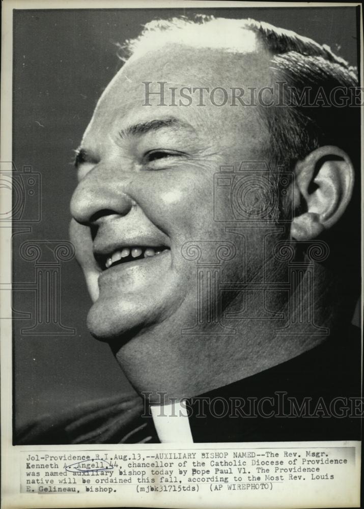 1974 Press Photo The Rev Msgr Kenneth A Angell - RSL47839 - Historic Images