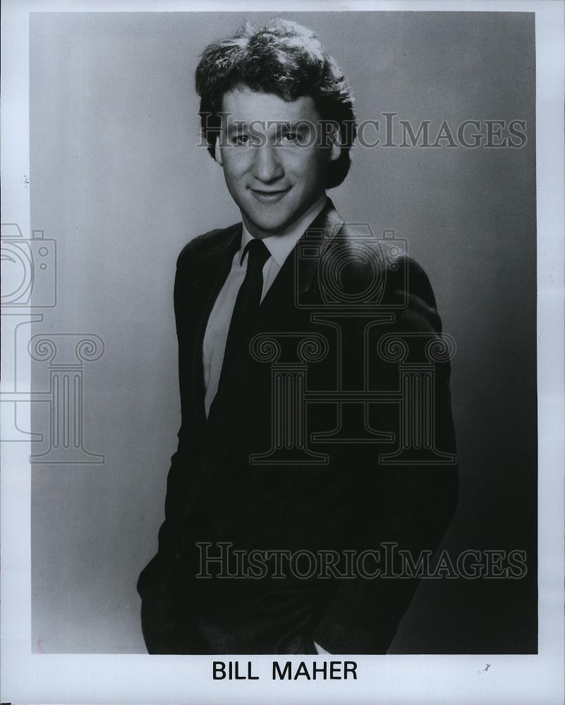 1987 Press Photo Bill Maher comic actor Hard Knocks - RSL82139 - Historic Images