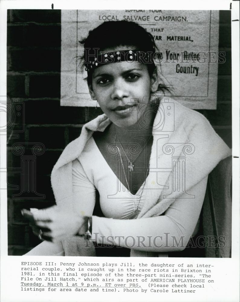 1983 Press Photo Penny Johnson appearing on &quot;The File on Jill Hatch&quot; - RSL61913 - Historic Images