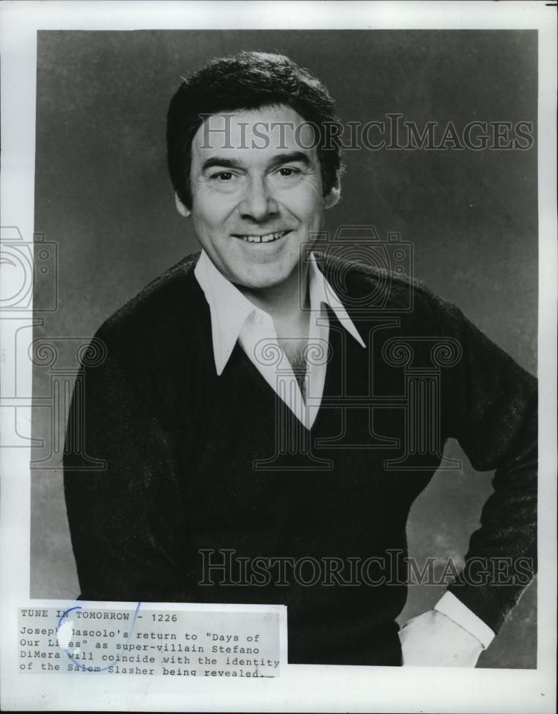 Press Photo Actor, Musician Joseph Mascolo, Days Of Our Lives, Stefano DiMera - Historic Images