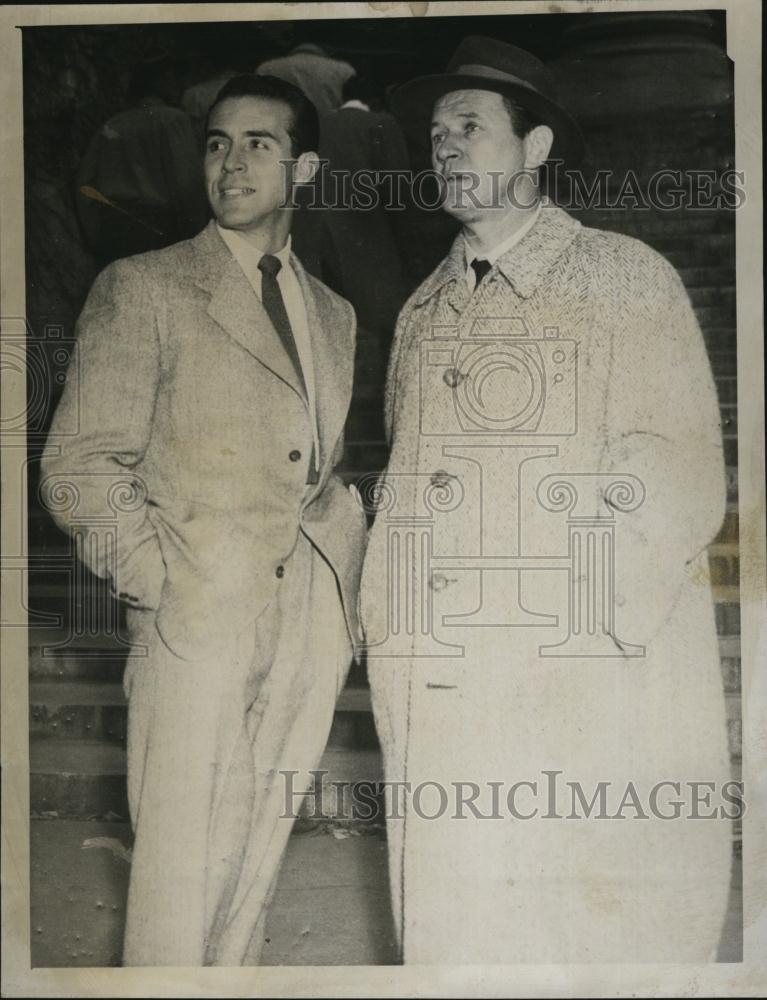 1940 Press Photo Actors Ricardo Montalban &amp; Wally Maher in Boston - RSL82355 - Historic Images