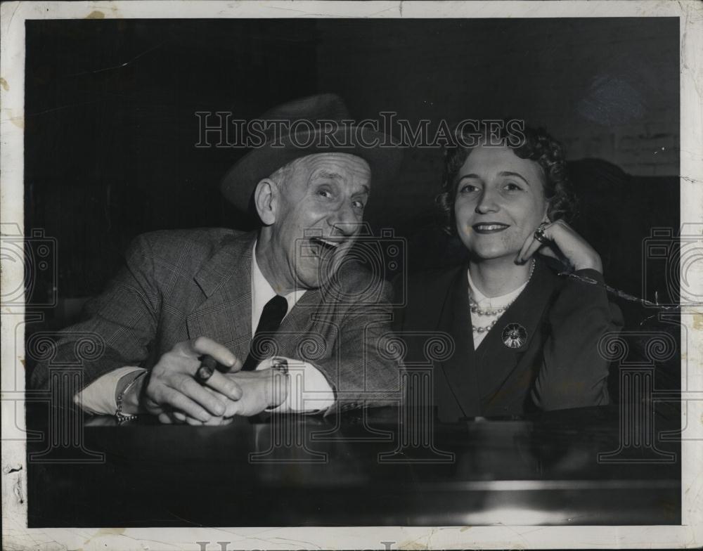 1955 Press Photo Margaret Truman with Comedian Jimmy Durante - RSL06483 - Historic Images