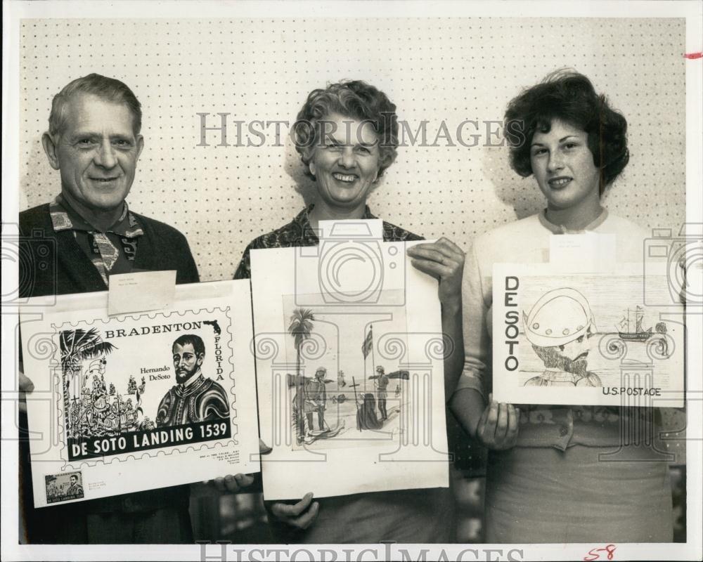 1963 Press Photo Paul Weller, Mrs James Goldsborough, Miss Patricia Garrett - Historic Images