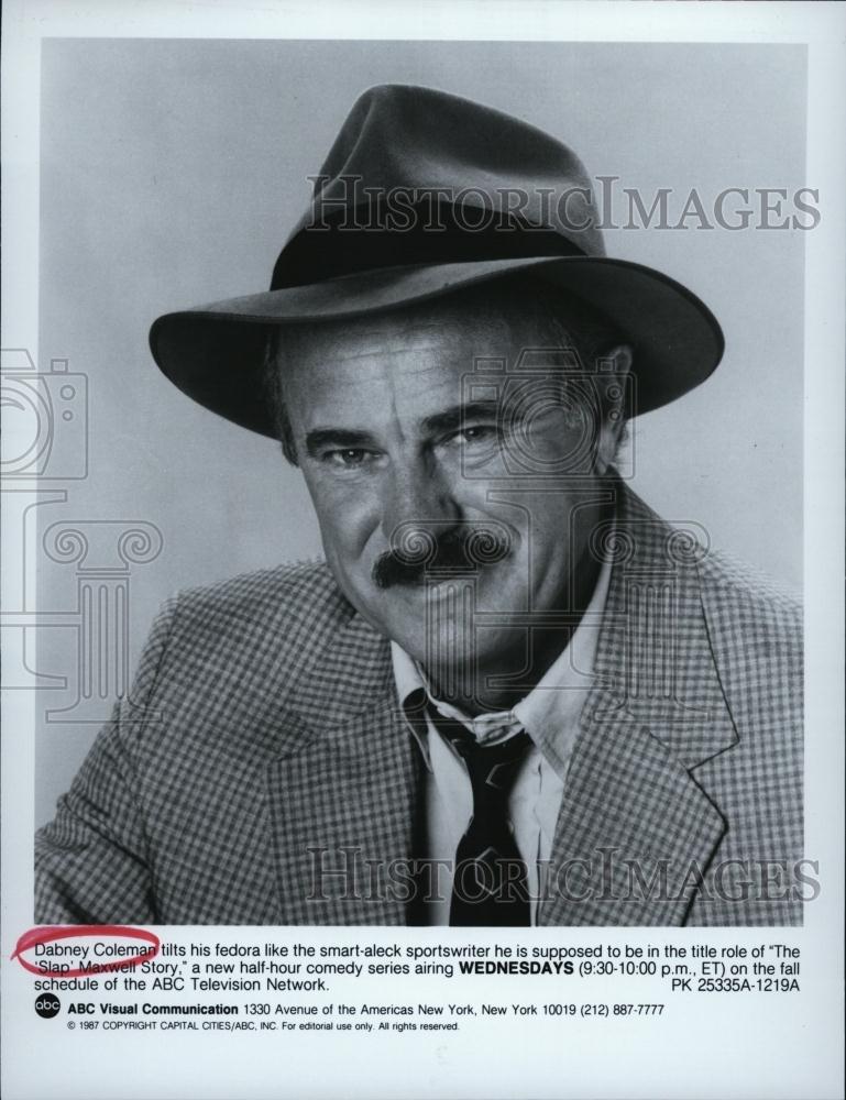 1987 Press Photo Dabney Coleman Stars As Slap Maxwell, The &#39;Slap&#39; Maxwell Story - Historic Images