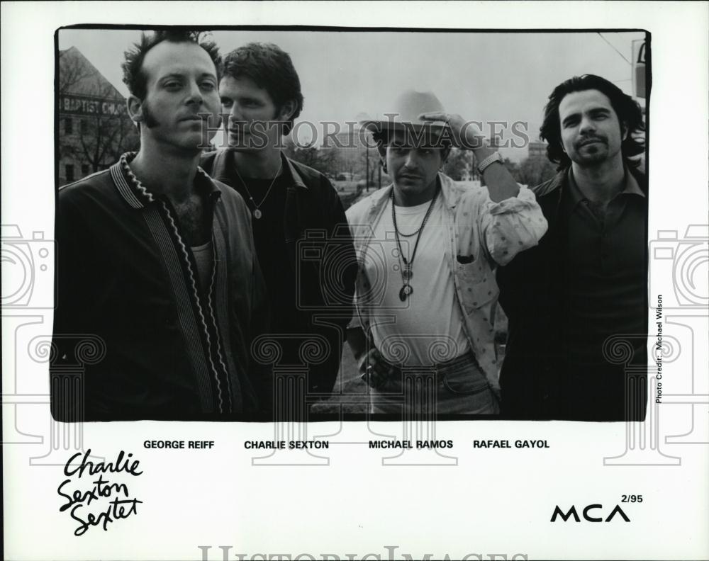 1995 Press Photo Charlie Sexton Sextet George Reiff Michael Ramos Rafael Gayol - Historic Images