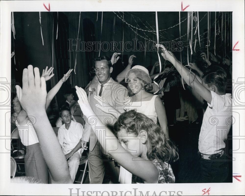 1964 Press Photo John Turner June Wukoson Wedding Pinellas Park Boys Club - Historic Images