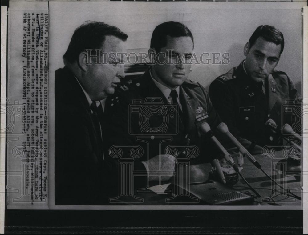 1970 Press Photo Capt Thomas K Willingham, Robert McKinley, Capt Jerold Allen - Historic Images