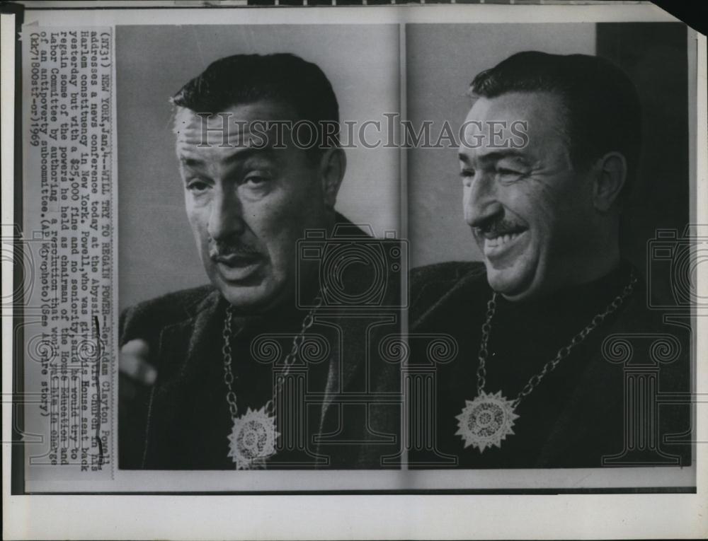 1969 Press Photo Rep Adam Clayton Powell - RSL97237 - Historic Images