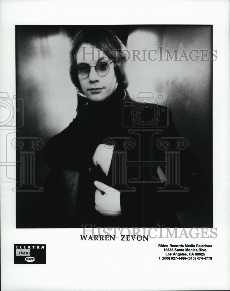 Press Photo Warren Zevon Musician Recording Artist - RSL40643 - Historic Images