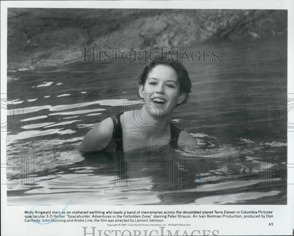 1983 Press Photo Molly Ringwald &quot;Spacehunter Adventures in Forbidden Zone&quot; - Historic Images