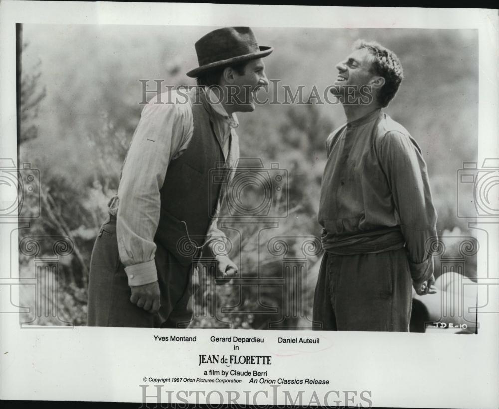 1987 Press Photo Gerard Depardieu and Daniel Auteuil in &quot;Jean De Florette&quot; - Historic Images