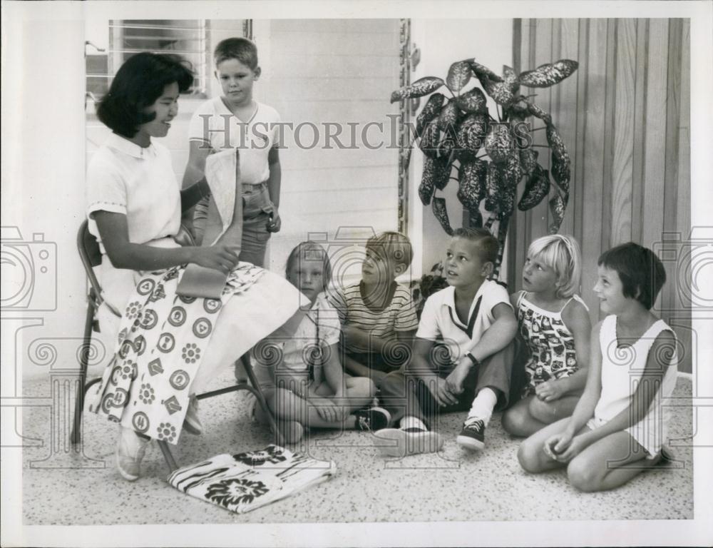 1962 Press Photo Keiki Tokuda, Japanese Teacher, Obi, Church Of Isles - Historic Images