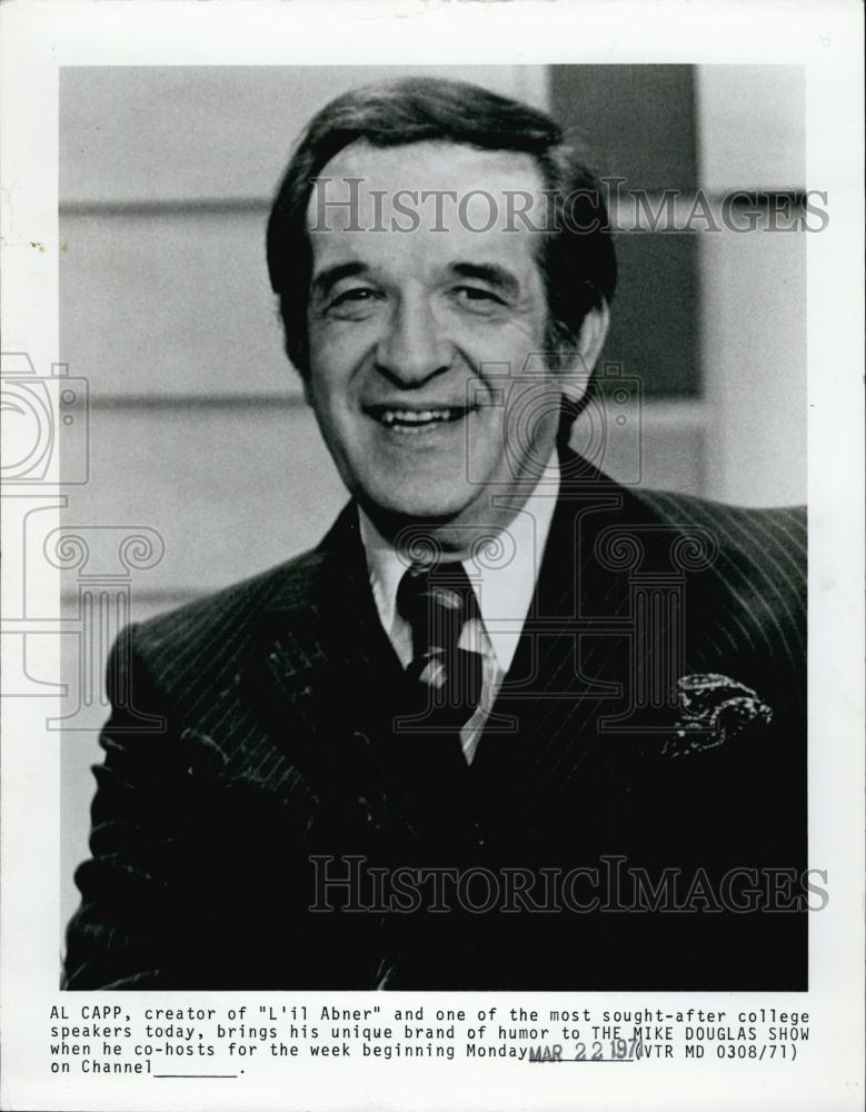 1971 Press Photo Popular Cartoonist And Creator Of Lil Abner Cartoon - RSL59249 - Historic Images