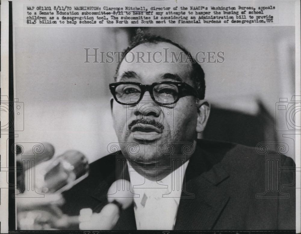 1970 Press Photo Clarence Mitchell Address Senate Subcommittee - RSL98623 - Historic Images