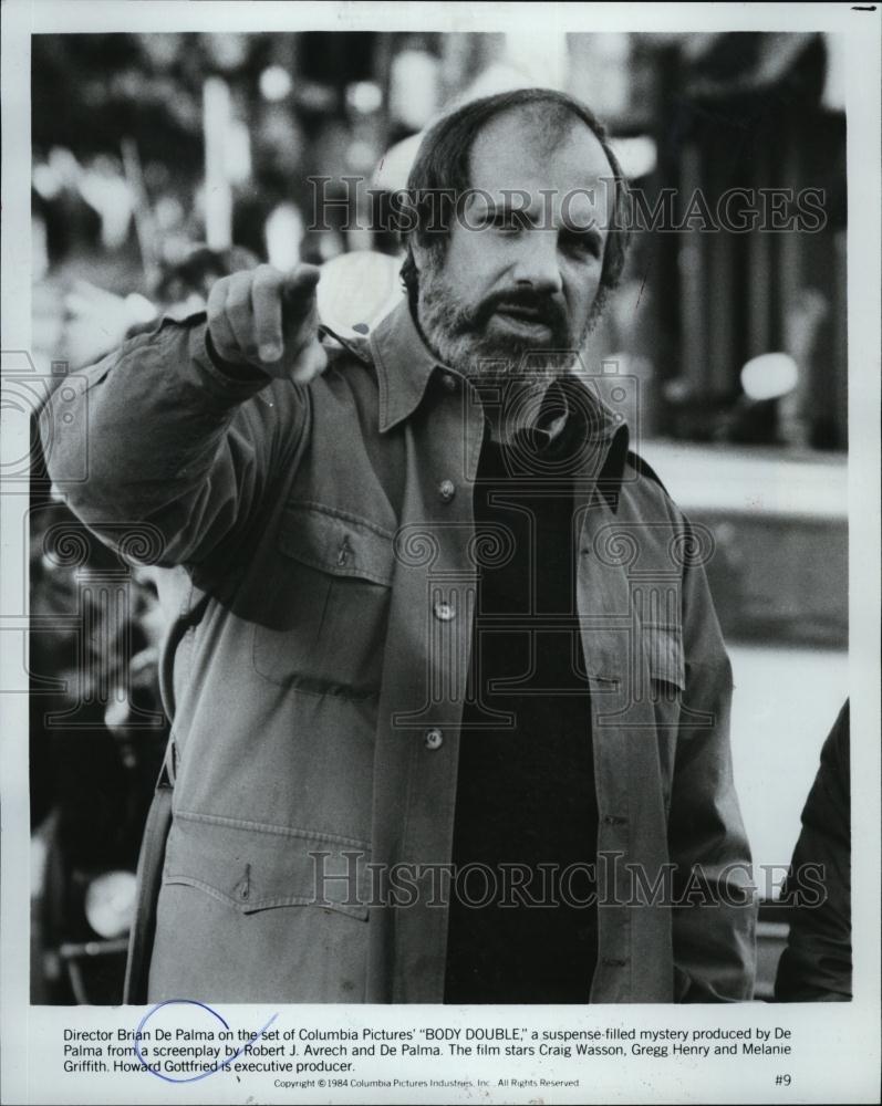 1984 Press Photo Director Brian DePalma of &quot;Body Double&quot; - RSL46449 - Historic Images