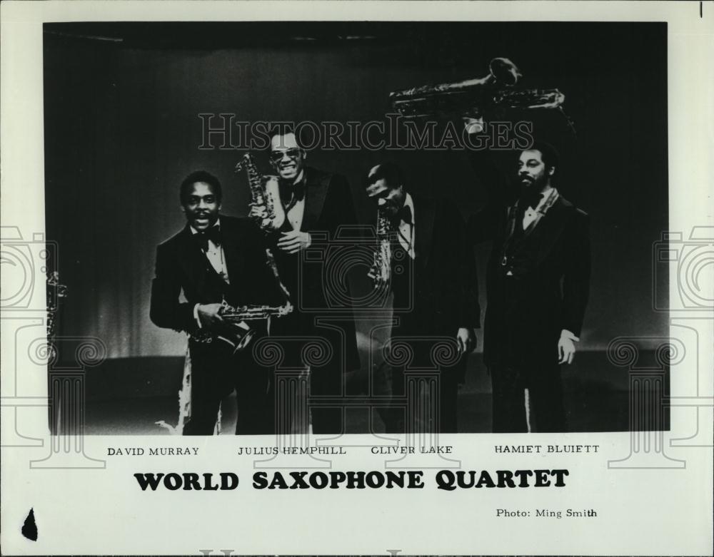 Press Photo World Saxophone Quartet: D Murray, J Hemphill, C Lake, H Bluiett - Historic Images