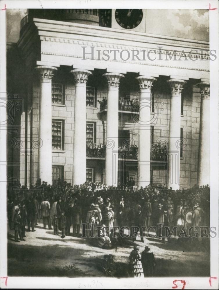 1961 Press Photo Jefferson Davis Inauguration Pres new Confederacy - RSL64483 - Historic Images