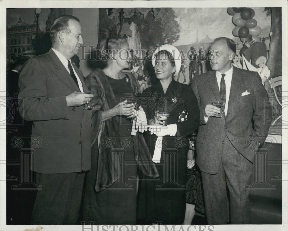 1957 Press Photo Mr And Mrs Paul Ceresole, Mr And Mrs Otto Meyer Cuno - Historic Images